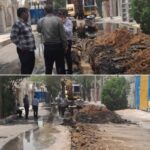 پایان عملیات اصلاح شبکه فاضلاب خیابان ۱۰ شرقی کیانپارس اهواز