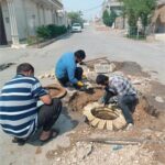 همسطحسازی منهولهای فاضلاب در سوسنگرد