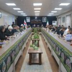 برگزاری آیین اهتزاز پرچم خدمترسانی به زائران اربعین در مرز شلمچه