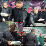 خدمترسانی مدیرعامل توسعه نیشکر به مردم سوگوار در تشییع رهبر شهید انقلاب