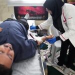 استقرار اكیپ خونگیری سازمان انتقال خون در نفت و گاز مارون