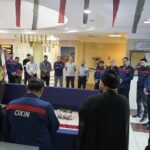 رونمایی از نماد مزار رهبر شهید انقلاب و اهل بیت ایشان در شرکت فولاد اکسین خوزستان