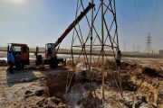 اجرای عملیات پایدارسازی دکل‌های خطوط فوق توزیع برق در خوزستان