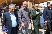 بازدید فرمانده كل سپاه پاسداران از موكب خدمت رسانی ستاد اربعین صنعت نفت جنوب در مرز شلمچه