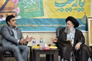 دیدار مهندس پیرامون با زعیم حوزه‌های علمیه خوزستان/ تقدیر آیت الله موسوی جزایری از كاركنان نفت